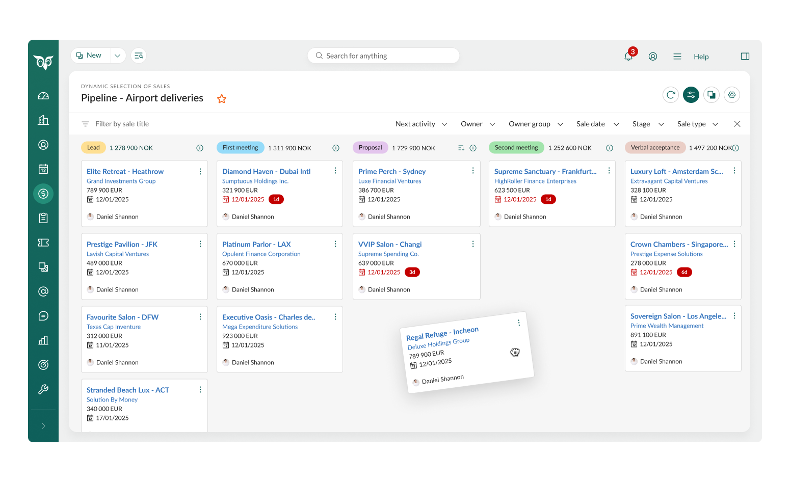 SuperOffice CRM screen shot