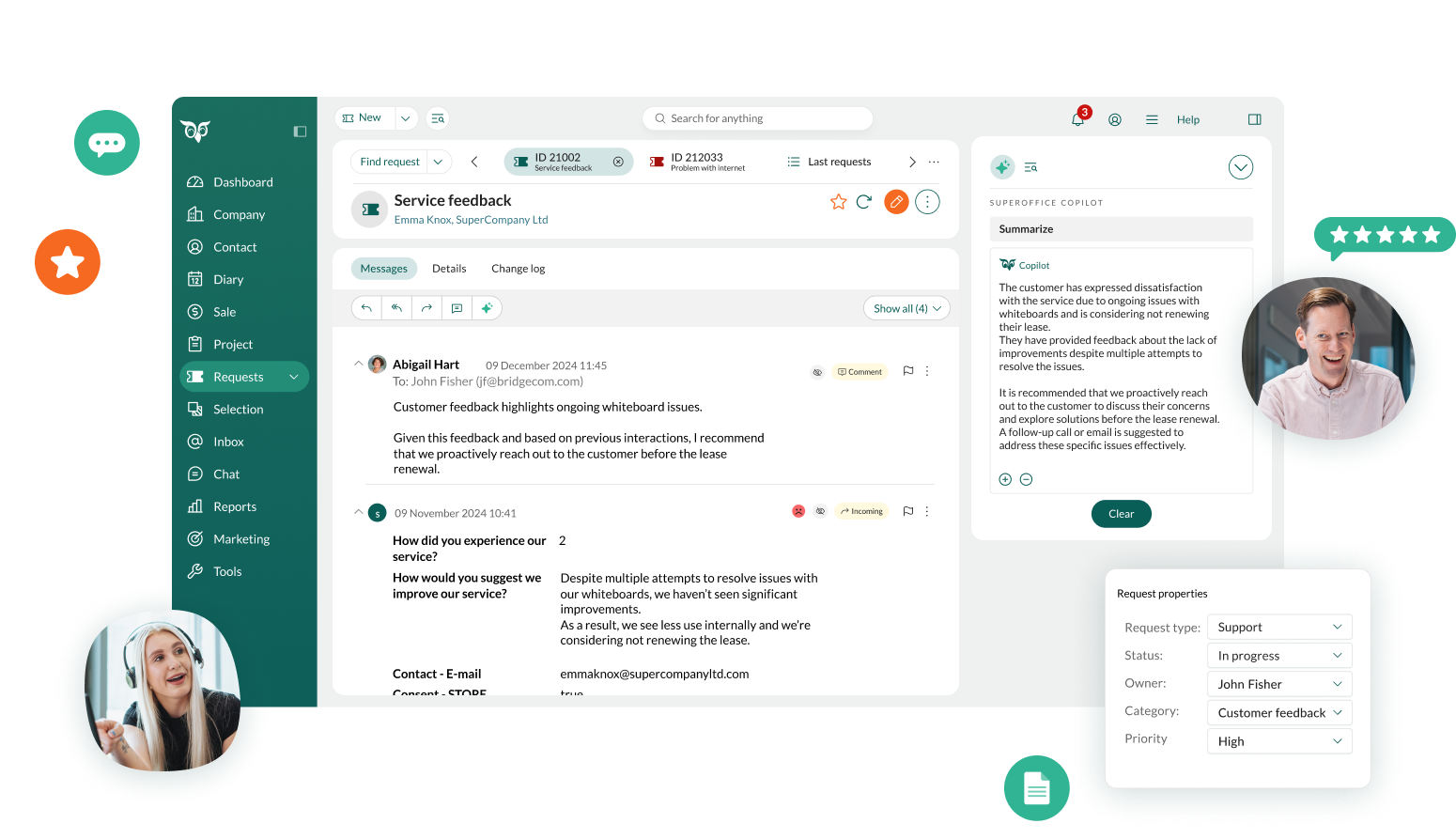 SuperOffice dashboard