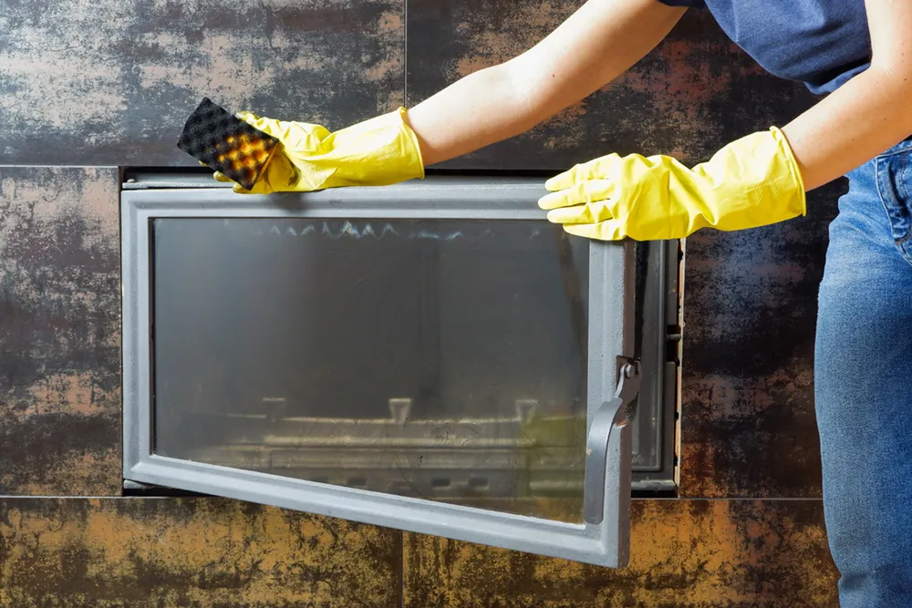 Featured image for “The Best Way to Clean Fireplace Glass Without Streaks”